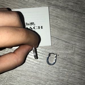 Coach | Silver Huggie Hoop Earrings